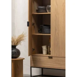 WOOOD Wandkast Silas Naturel - 85x149x36 cm