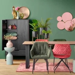 WOOOD Wandkast Silas Zwart - 85x149x36 cm