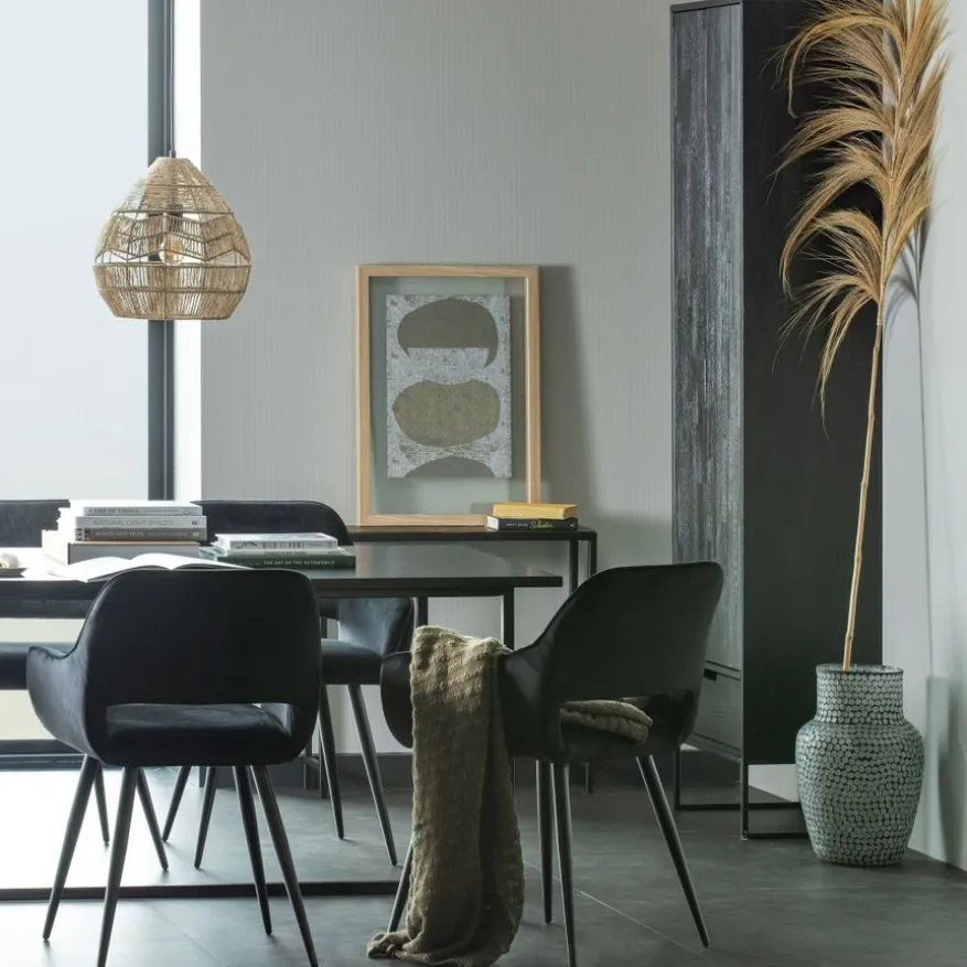 WOOOD Wandkast Silas Zwart - 60x210x36 cm