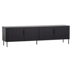 WOOOD (Zwevend) TV-meubel Gunnar Zwart - 200x56x44 cm