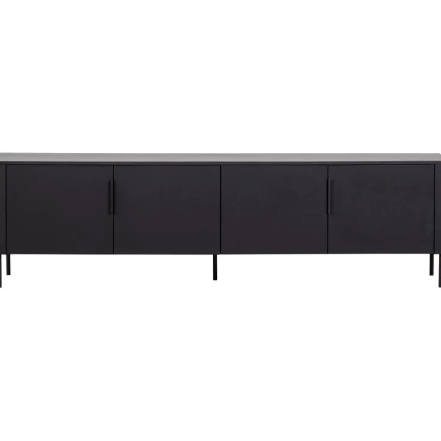 WOOOD (Zwevend) TV-meubel Gunnar Zwart - 200x56x44 cm