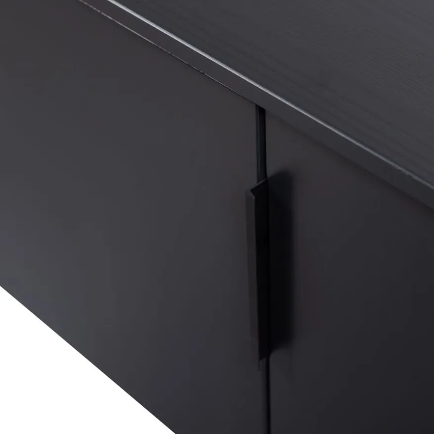 WOOOD (Zwevend) TV-meubel Gunnar Zwart - 200x56x44 cm