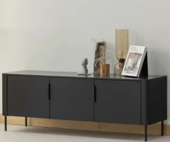 WOOOD (Zwevend) TV-meubel Gunnar Zwart - 154x56x44 cm