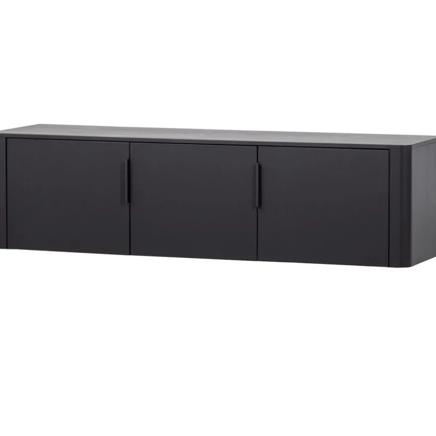 WOOOD (Zwevend) TV-meubel Gunnar Zwart - 154x56x44 cm