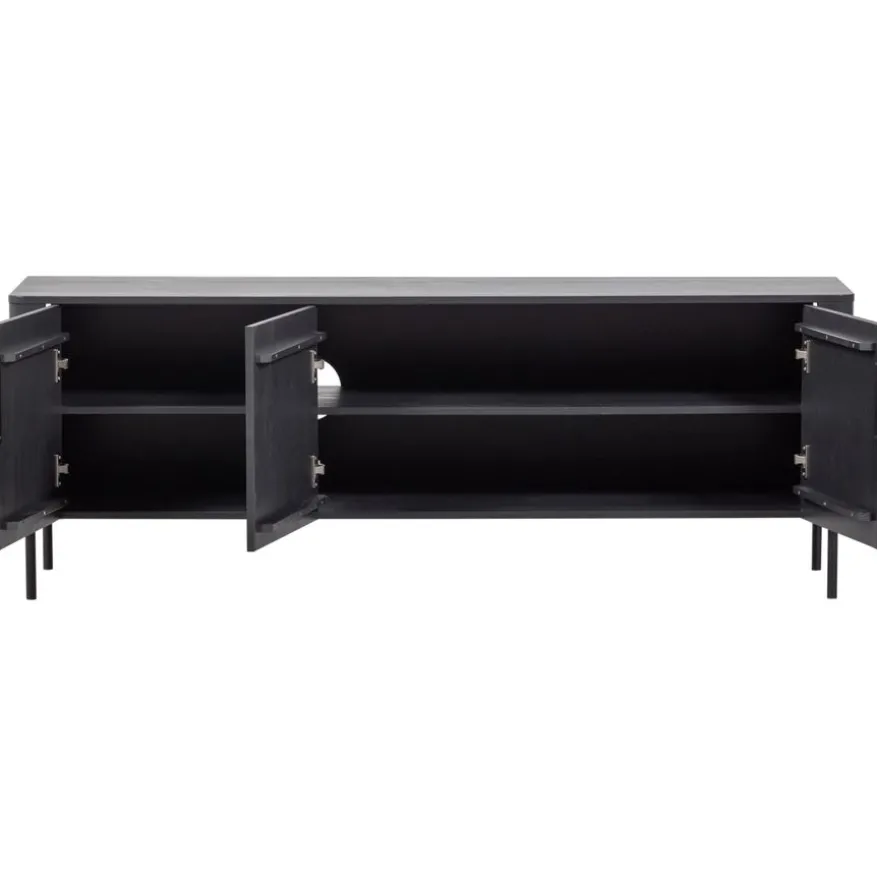 WOOOD (Zwevend) TV-meubel Gunnar Zwart - 154x56x44 cm