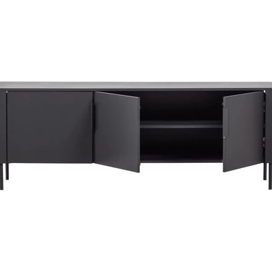 WOOOD (Zwevend) TV-meubel Gunnar Zwart - 154x56x44 cm