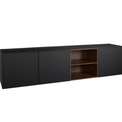 Zwevend Dressoir Cannes Zwart - 242x59x49 cm