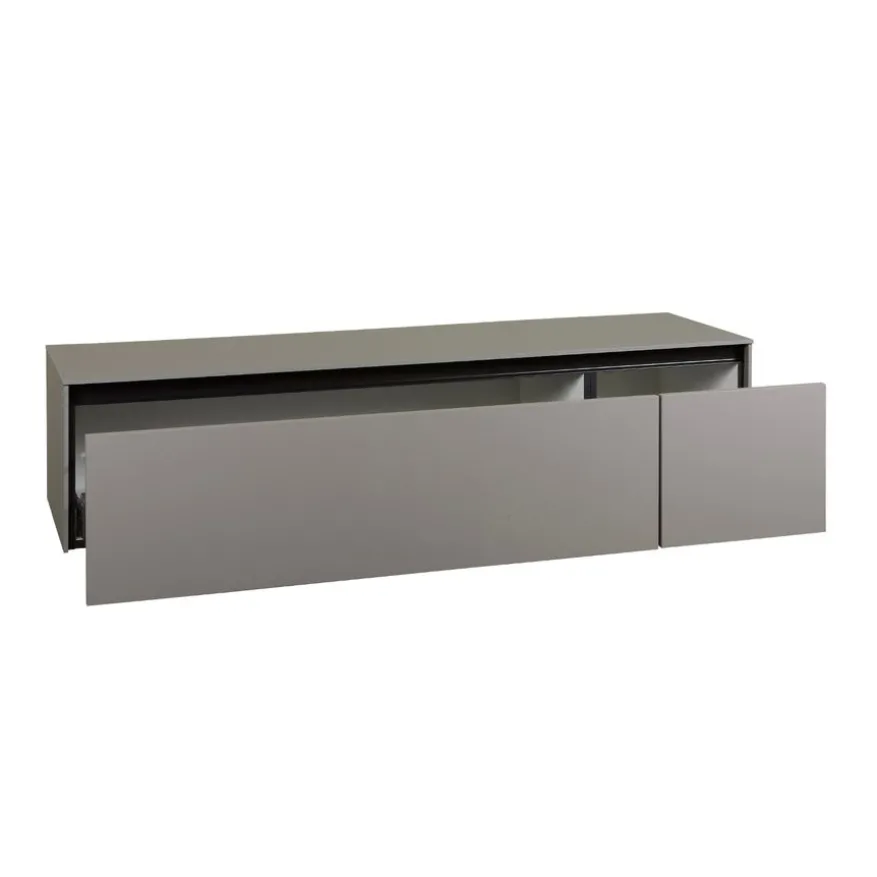 Zwevend TV-meubel Cannes Taupe - 162x37x49 cm