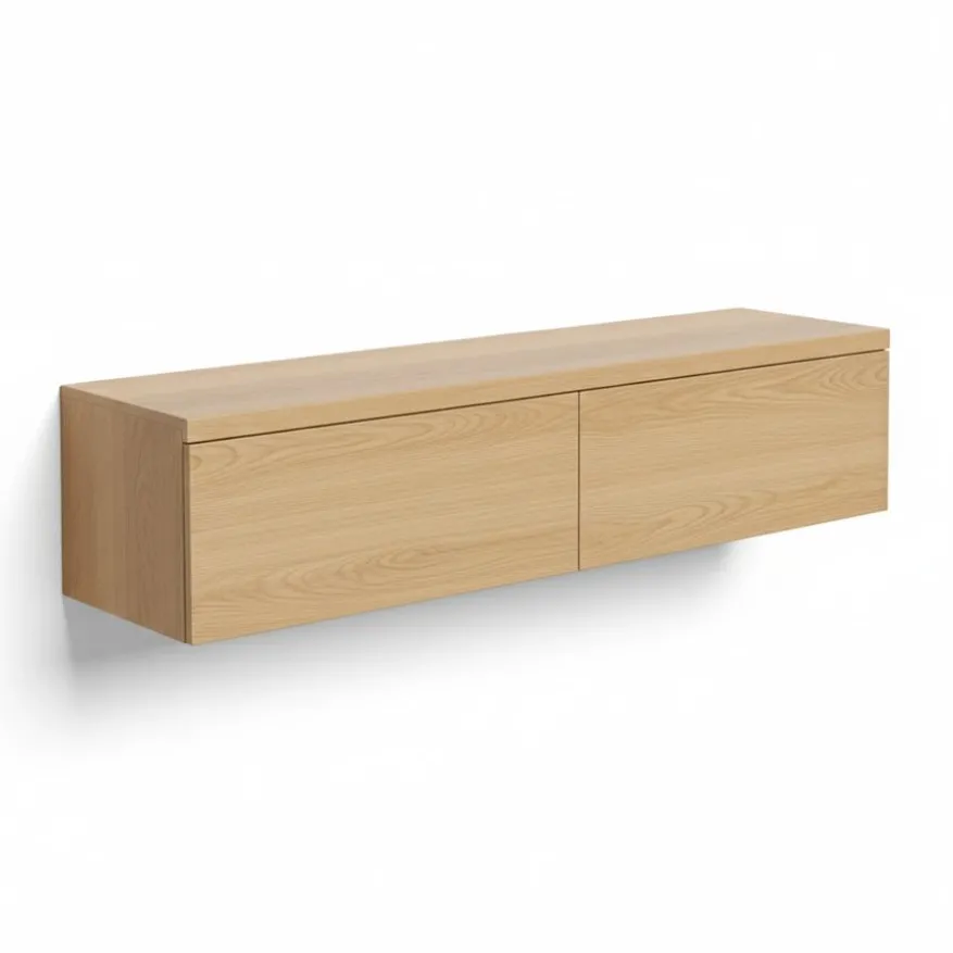 Zwevend TV-meubel Chester Naturel - 150x35x40 cm