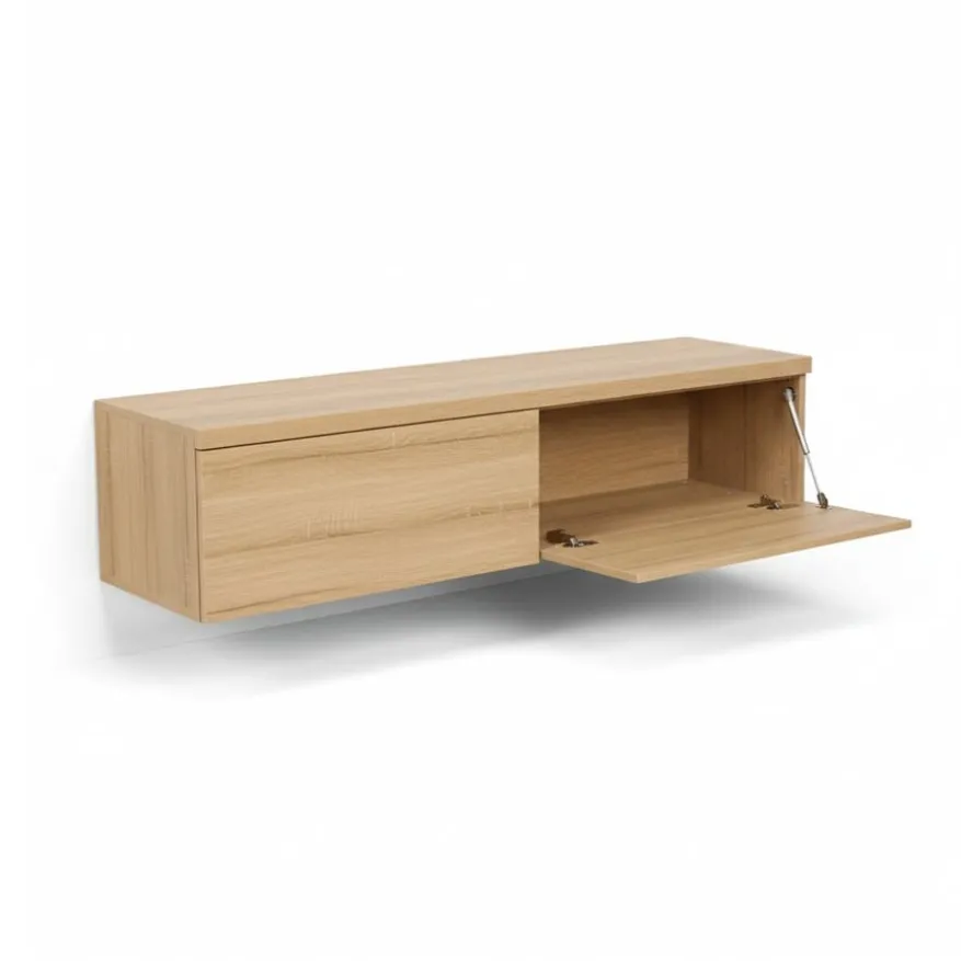 Zwevend TV-meubel Chester Naturel - 150x35x40 cm